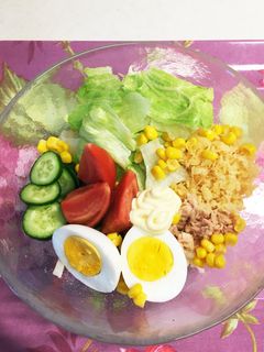 夏に美味しい サラダうどん-レシピのメイン写真