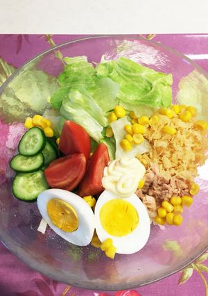 夏に美味しい サラダうどん-レシピのメイン写真