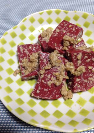 こんにゃくの胡麻酢あえ-レシピのメイン写真