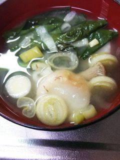 ほうれん草の味噌汁-レシピのメイン写真