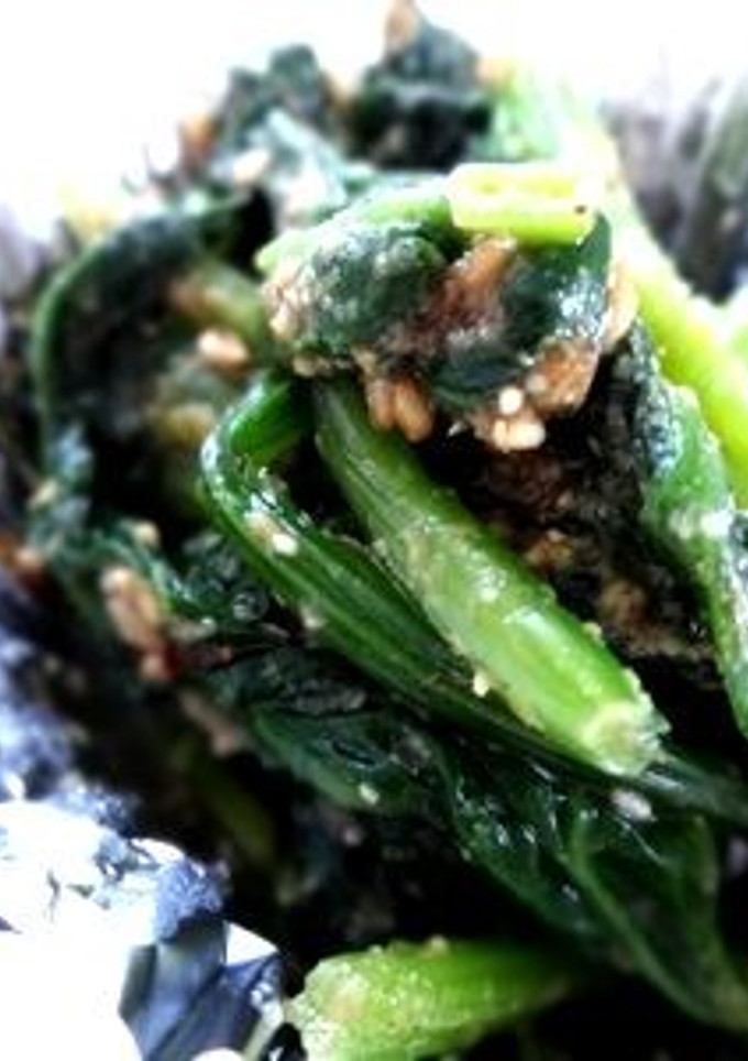 手抜き☆ほうれん草の胡麻和えとお浸し-レシピのメイン写真