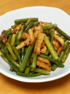 ニンニクの芽と油揚げ☆焼き肉のタレ炒め-レシピのメイン写真