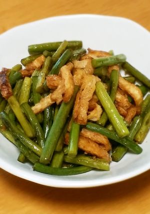 ニンニクの芽と油揚げ☆焼き肉のタレ炒め-レシピのメイン写真
