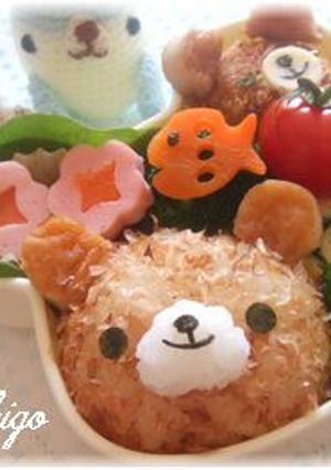 ふわふわクマちゃん弁当（キャラ弁）-レシピのメイン写真