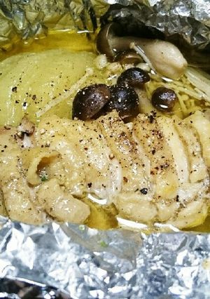 鶏もも肉のホイル蒸し-レシピのメイン写真