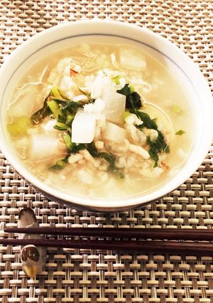 お麩とカブのお粥-レシピのメイン写真