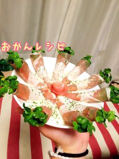 生ハムとかいわれ大根のおつまみ-レシピのメイン写真