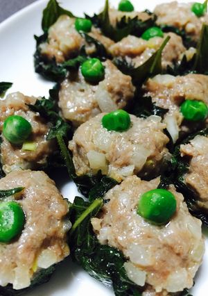 大葉で包む！ヘルシー シューマイ！-レシピのメイン写真