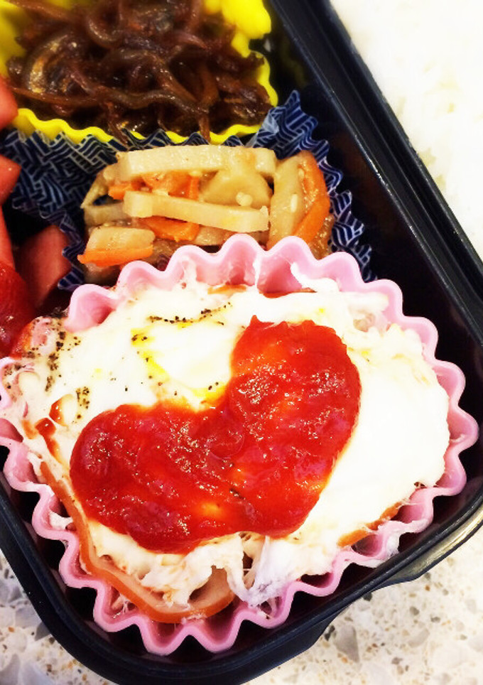 甘い愛妻弁当♡ハムエッグ編-レシピのメイン写真