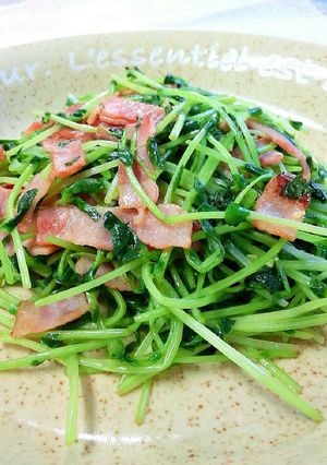 ベーコンと豆苗のシャキッ♪と炒め-レシピのメイン写真