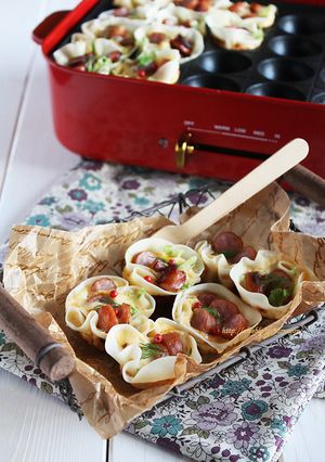 たこ焼き器でまんまるキッシュ-レシピのメイン写真
