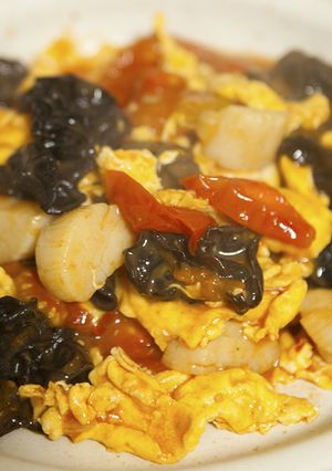 カンパリトマトのキクラゲと卵の炒め物-レシピのメイン写真
