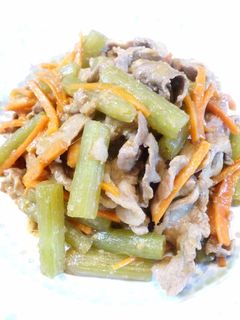 ♪豚肉とふきの山椒味噌炒め♪-レシピのメイン写真