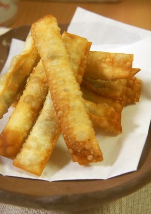餃子の皮で、枝豆のカリカリ揚げ-レシピのメイン写真