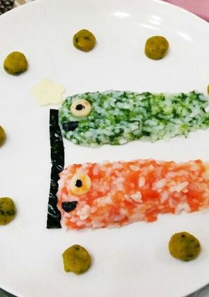 こどもの日☆初節句☆こいのぼり離乳食-レシピのメイン写真