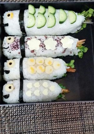 こどもの日☆エビフライでこいのぼりご飯-レシピのメイン写真