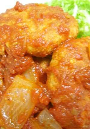 豚挽き肉とおからハンバーグのとまと煮。-レシピのメイン写真