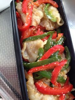 お弁当に!豚肉ピーマンのみそ炒め-レシピのメイン写真