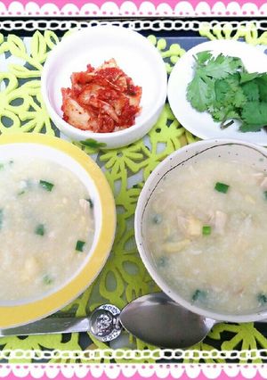 親子(むね肉+卵)お粥～っ!!-レシピのメイン写真