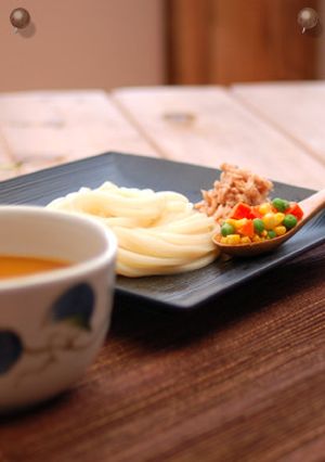 ツナと野菜のカレーざるうどん-レシピのメイン写真