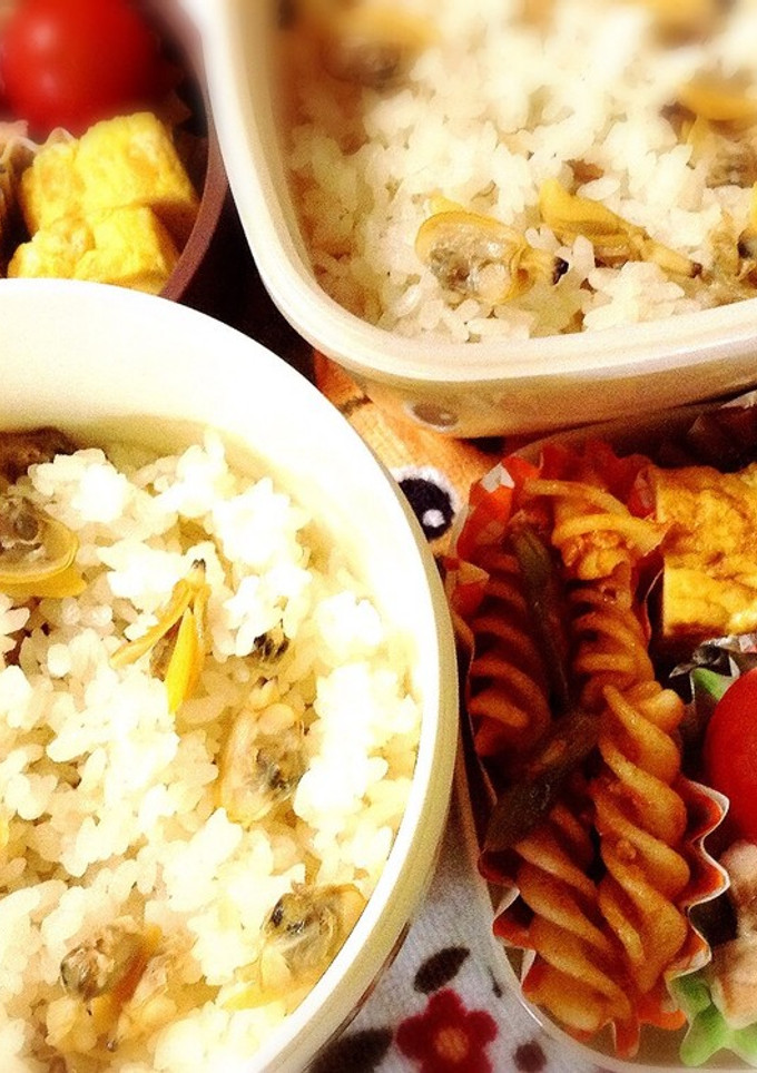 旬！ あさりご飯のお弁当-レシピのメイン写真