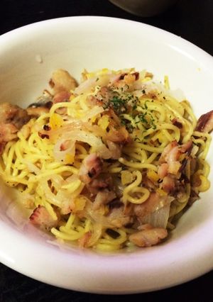 塩レモンで鯵の焼きそばパスタ-レシピのメイン写真