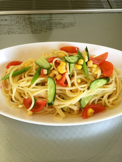 簡単ランチ☆彩り野菜の冷製パスタ☆-レシピのメイン写真