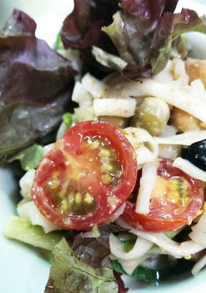 ふしめんと、たっぷり野菜のゴマドレサラダ-レシピのメイン写真
