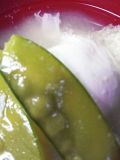絹さや&まるごと卵とおあげの味噌汁◆-レシピのメイン写真