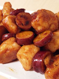 さつまいもと胸肉の甘辛炒め-レシピのメイン写真