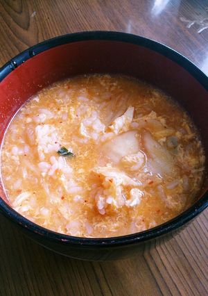 キムチ雑炊！-レシピのメイン写真