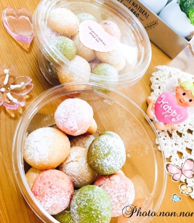 ほろっと優しい味♡三色のスノーボール by のん♪♪のん