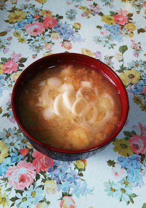揚げ玉の味噌汁-レシピのメイン写真