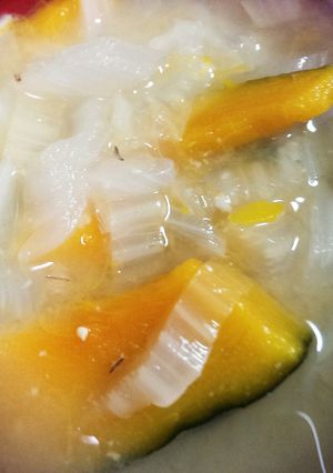 ◆季節限定◆新玉ねぎとカボチャの味噌汁◆-レシピのメイン写真
