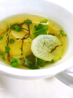 簡単!長芋とかいわれの塩昆布スープ-レシピのメイン写真