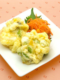 ☆とうもろこしと枝豆入り海鮮おとし揚げ☆-レシピのメイン写真