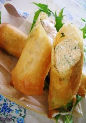 *お餅と明太マヨの春巻き*-レシピのメイン写真