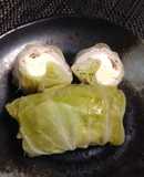 ロース薄切りと豆腐のロールキャベツ