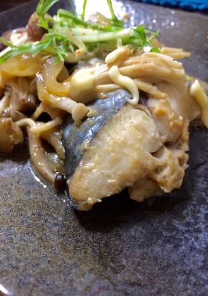 鰆と新玉ねぎとキノコの味噌ホイル焼き-レシピのメイン写真