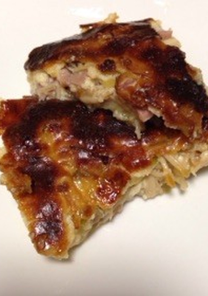 焼き豚、長ネギ、えのき茸のキッシュ-レシピのメイン写真