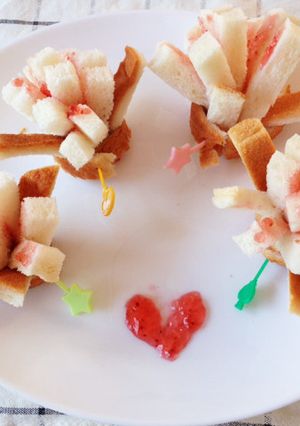 母の日♡子どもと作れるクルクルお花パン＊-レシピのメイン写真