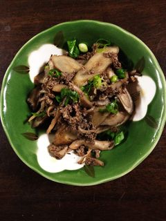 ゴボウと牛肉 舞茸の簡単炒め煮-レシピのメイン写真