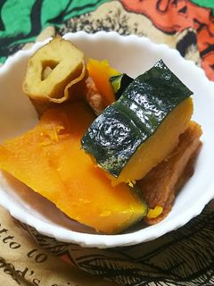 時短!カボチャと練り物の簡単煮物!-レシピのメイン写真