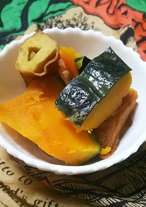 時短！カボチャと練り物の簡単煮物！-レシピのメイン写真
