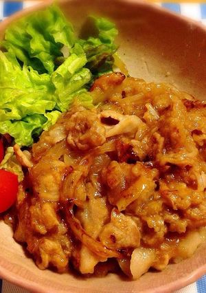りんごで甘くジューシーに☆豚の生姜焼き-レシピのメイン写真