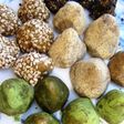 胡麻きなこ♪一口サイズの健康和菓子風
