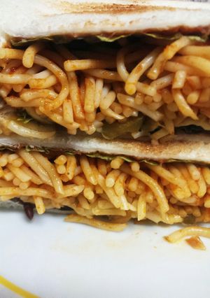 冷凍スパゲッティの簡単！ホットサンド◆-レシピのメイン写真