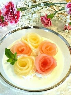 花束ヨーグルトアート☆ヨーグルトムース☆-レシピのメイン写真