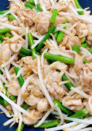 にんにくの芽と豚肉の中華炒め-レシピのメイン写真
