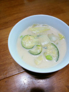 ●味噌が決めて☆簡単ヘルシー豆乳スープ●-レシピのメイン写真